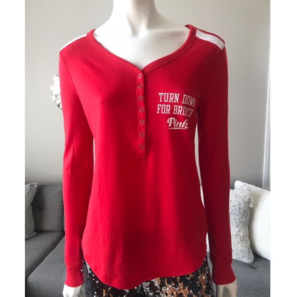 VS PINK Turn Down For Brunch Long Sleeve